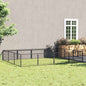 Jaula para animales sin puerta negro 300 x 100 x 70 cm Acero