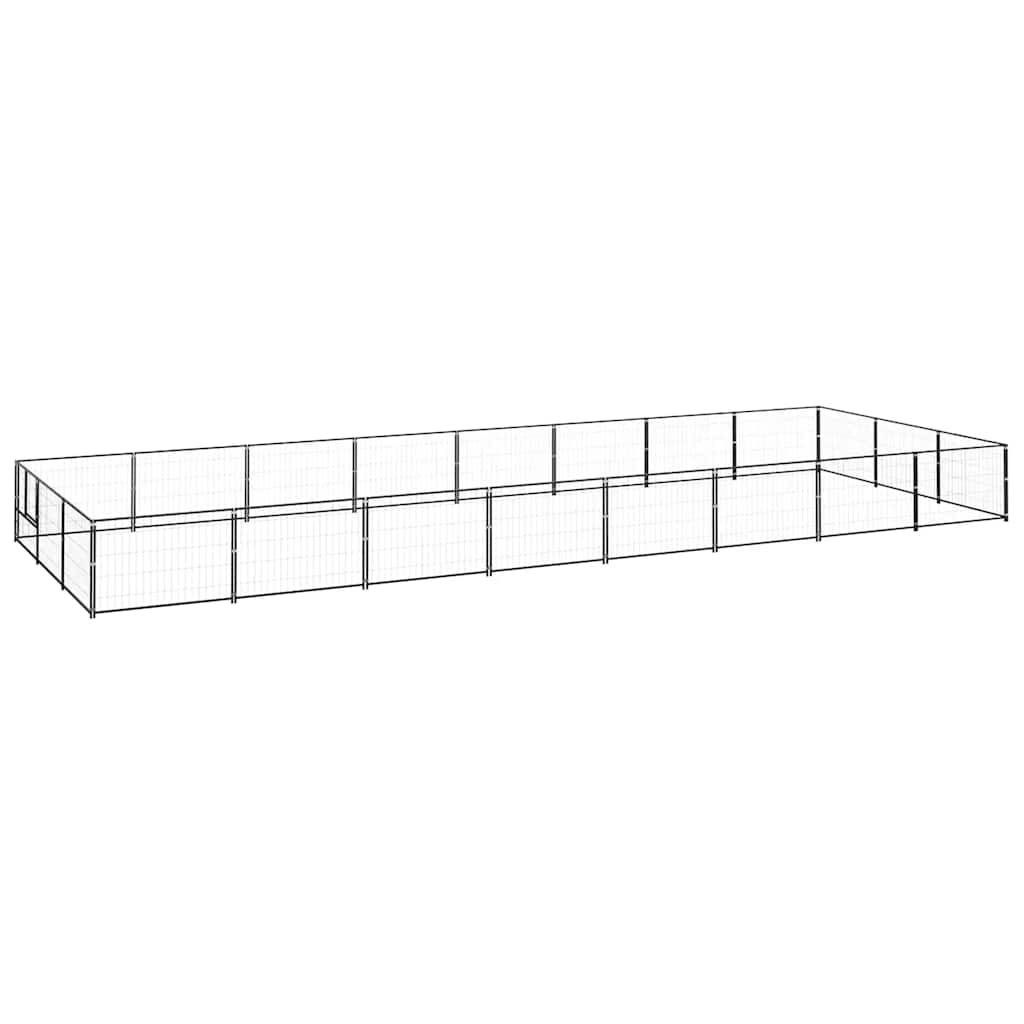 Perrera acero 24 m² negra