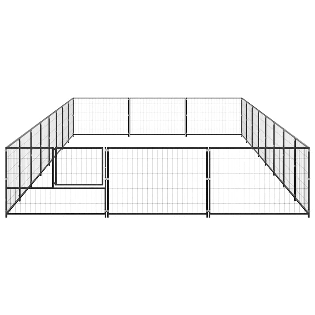 Perrera acero 24 m² negra