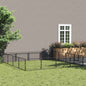 Jaula para animales sin puerta negro 300 x 100 x 70 cm Acero