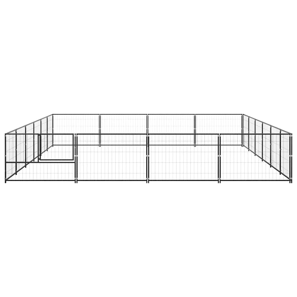 Perrera acero 24 m² negra