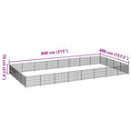 Perrera plateada 32 m² acero