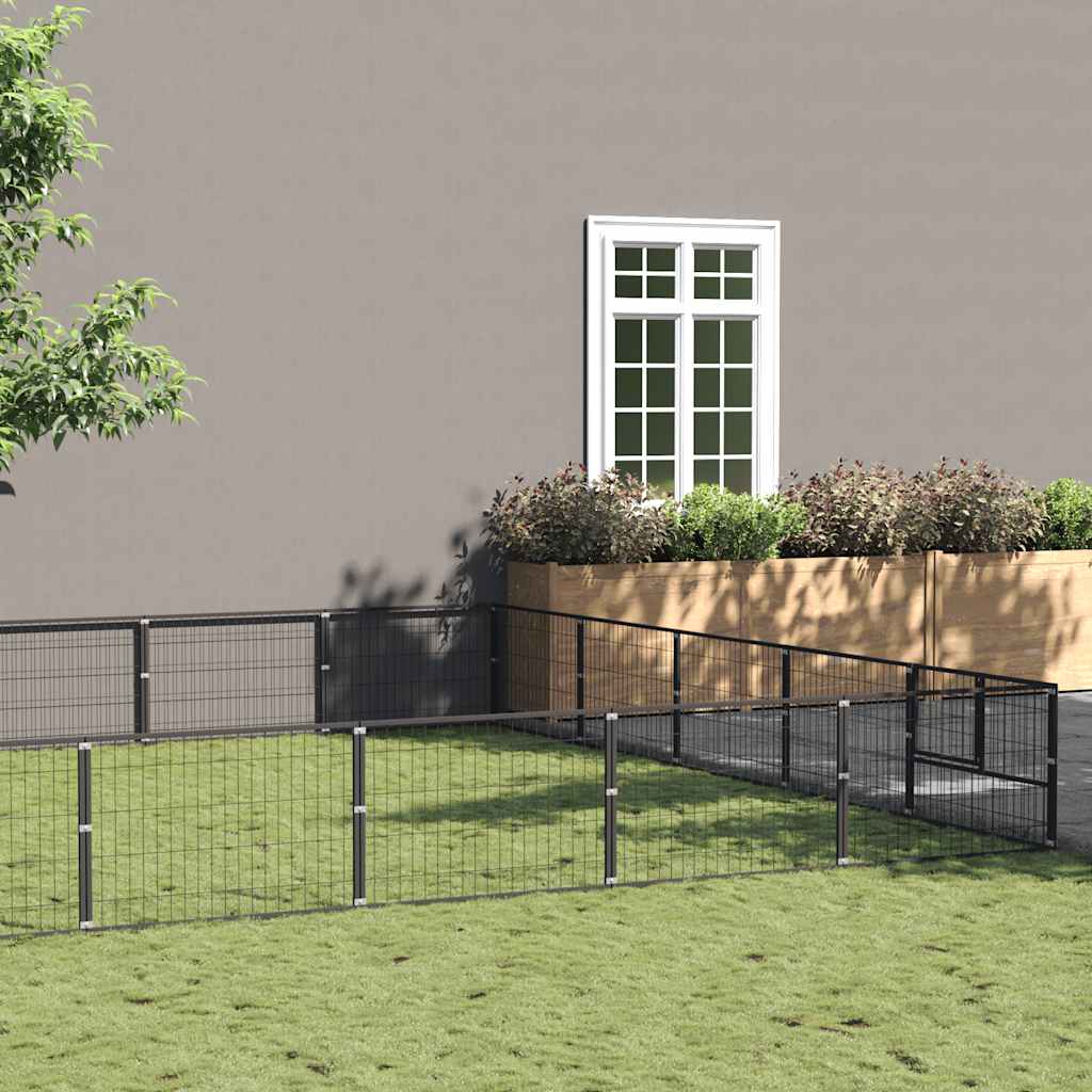 Perrera acero 24 m² negra