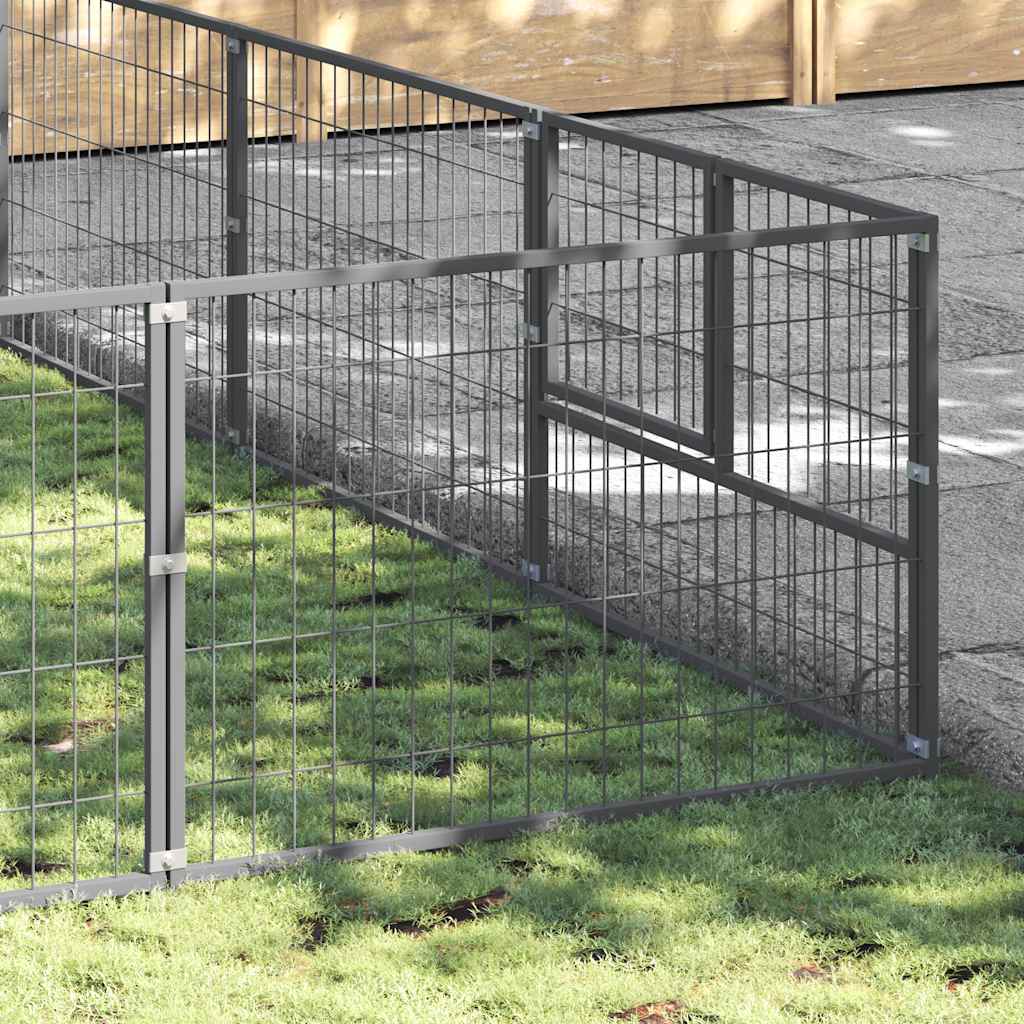 Perrera plateada 40 m² acero