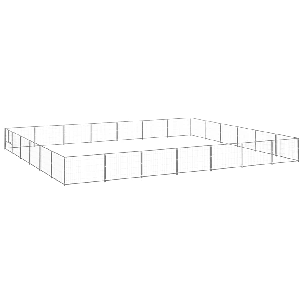 Perrera plateada 42 m² acero