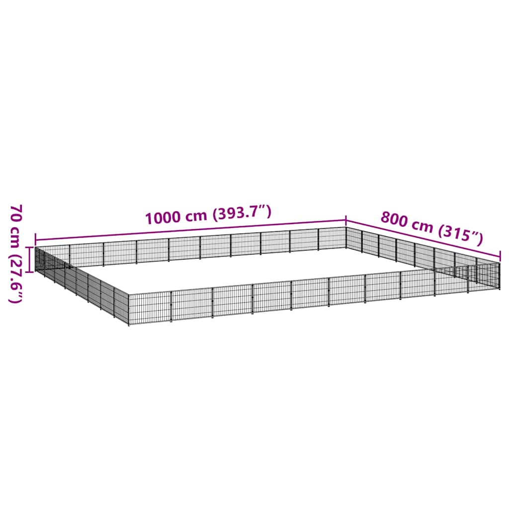 Perrera plateada 80 m² acero