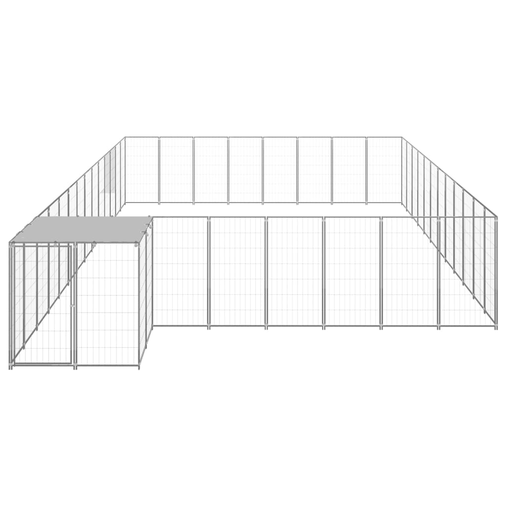 Perrera plateada 30,25 m² acero