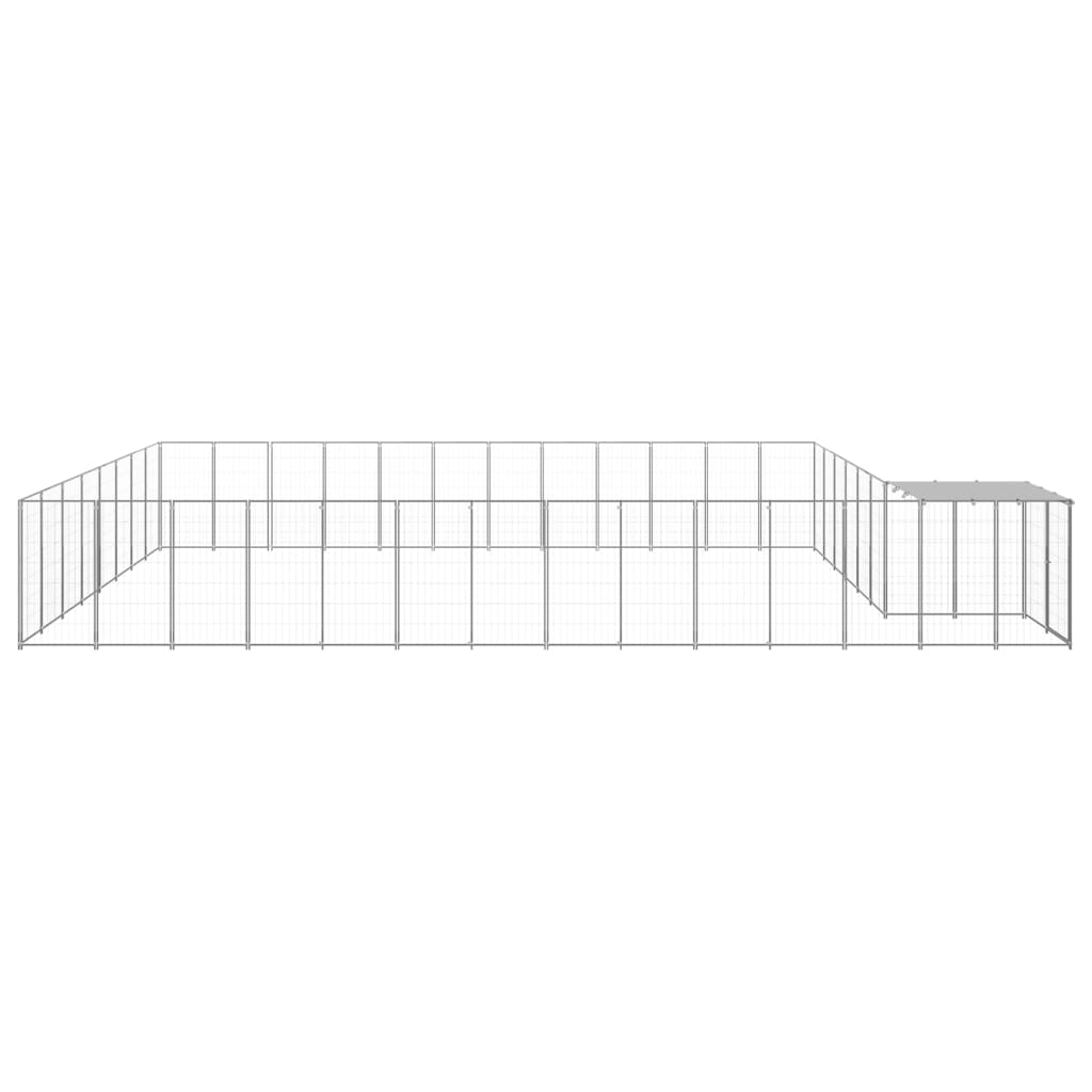 Perrera plateada 30,25 m² acero