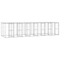 Perrera de exterior de acero galvanizado con techo 16,94 m²