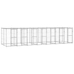Perrera de exterior de acero galvanizado con techo 16,94 m²