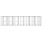 Perrera de exterior de acero galvanizado con techo 16,94 m²