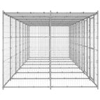 Perrera de exterior de acero galvanizado con techo 16,94 m²