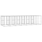 Perrera de exterior de acero galvanizado con techo 16,94 m²