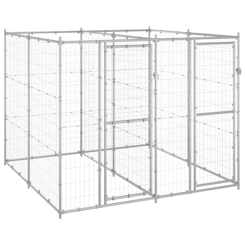 Galvanized Steel Outdoor Dog Kennel 14.52 m²