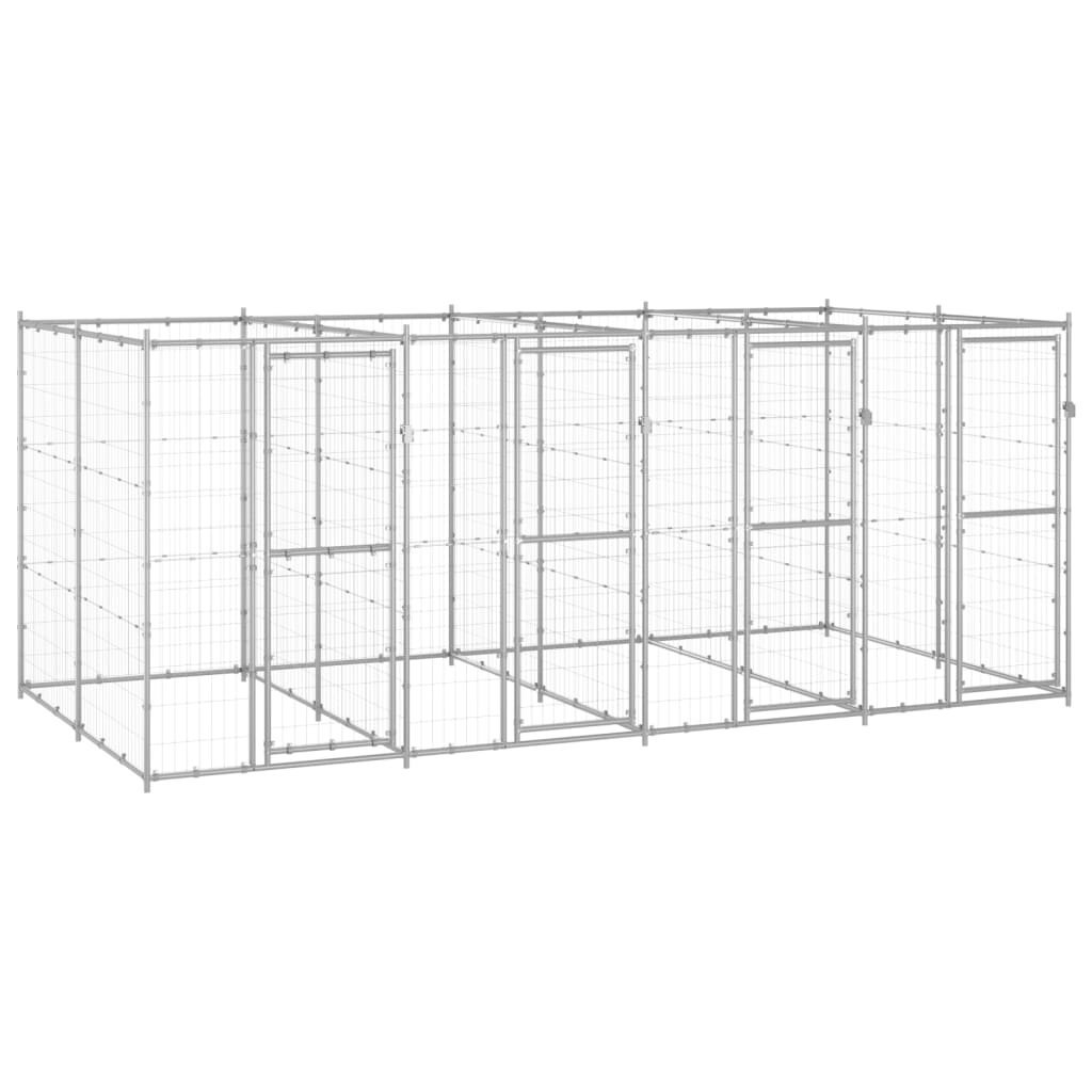 53.24 m² Galvanized Steel Outdoor Dog Kennel