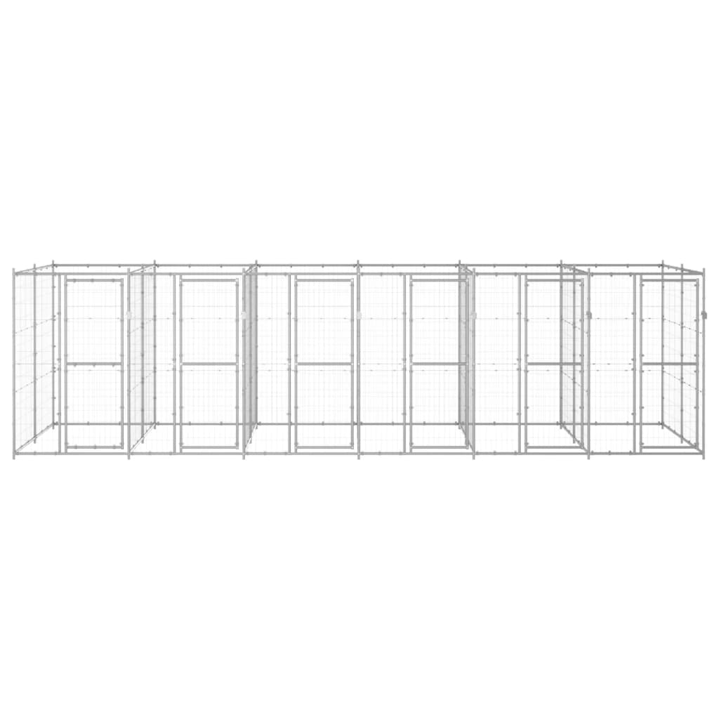 Perrera de exterior de acero galvanizado 14,52 m²