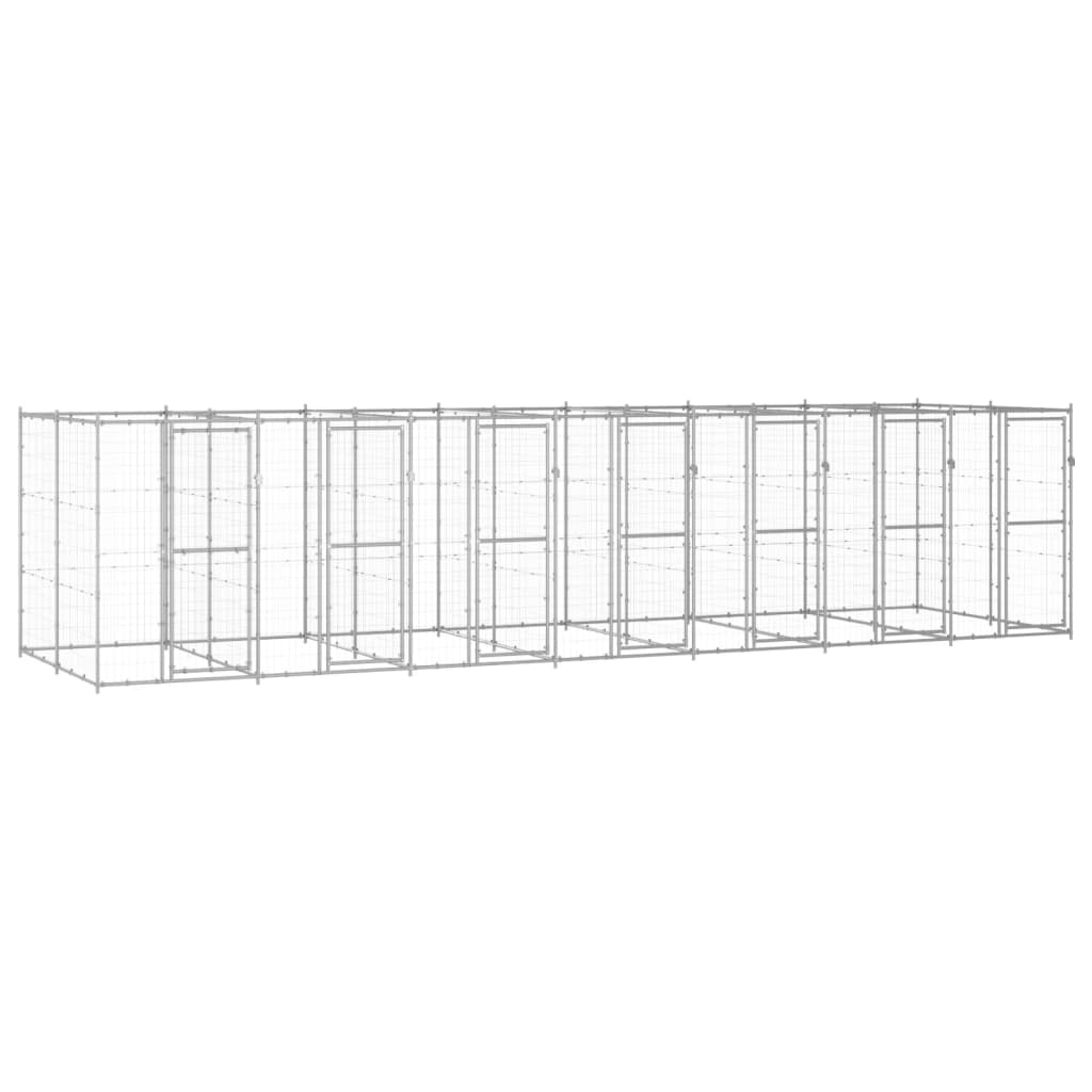 Galvanized Steel Outdoor Dog Kennel 14.52 m²