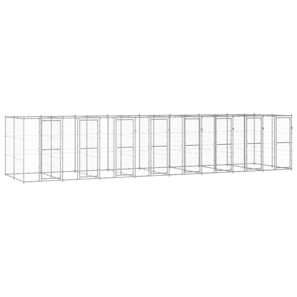 Galvanized Steel Outdoor Dog Kennel 14.52 m²