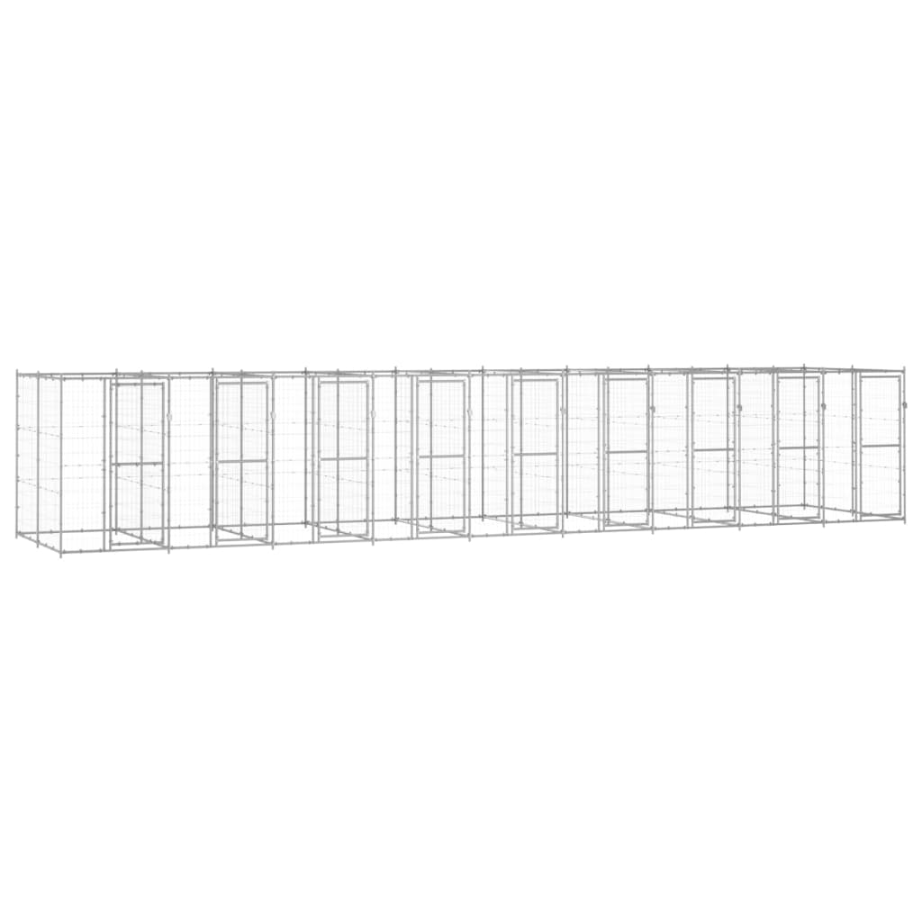 Galvanized Steel Outdoor Dog Kennel 14.52 m²