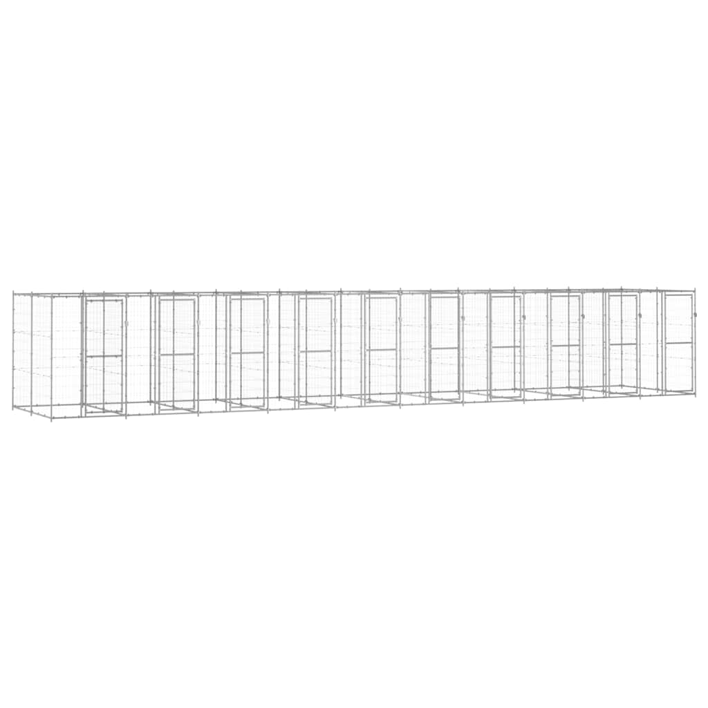 Galvanized Steel Outdoor Dog Kennel 14.52 m²
