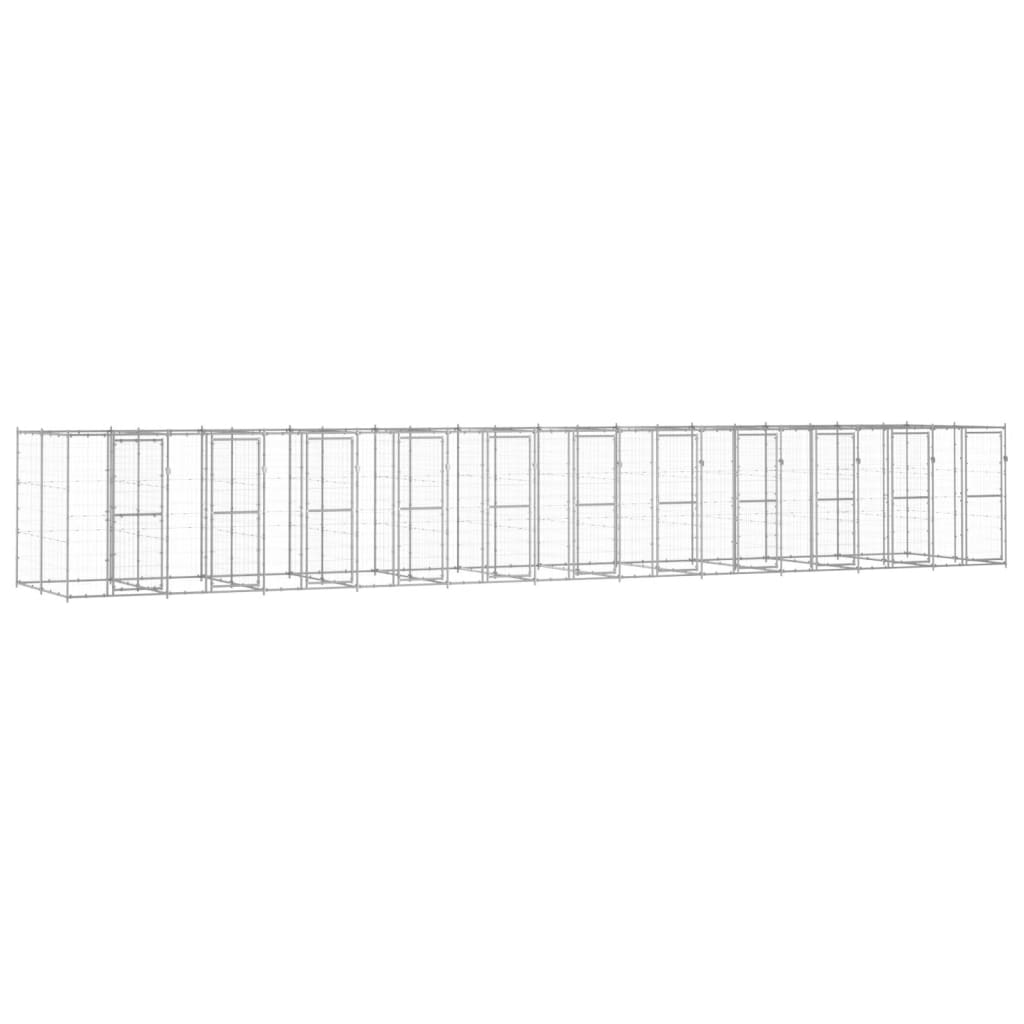 Galvanized Steel Outdoor Dog Kennel 14.52 m²