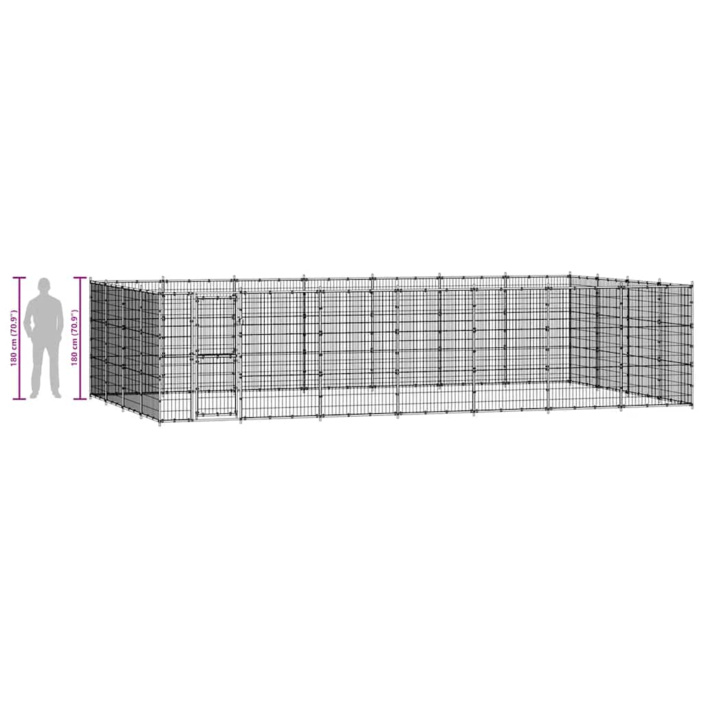 Perrera de exterior de acero 33,88 m²
