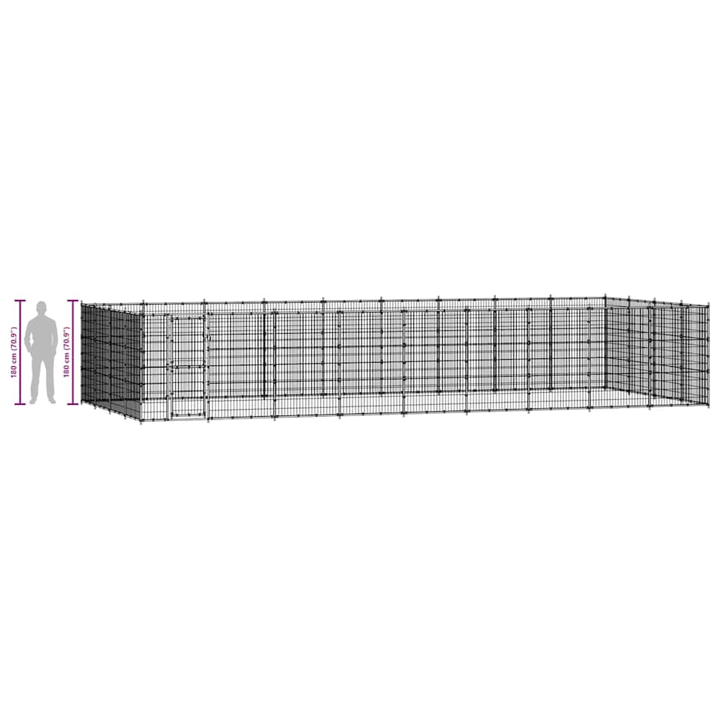 Perrera de exterior de acero 43,56 m²