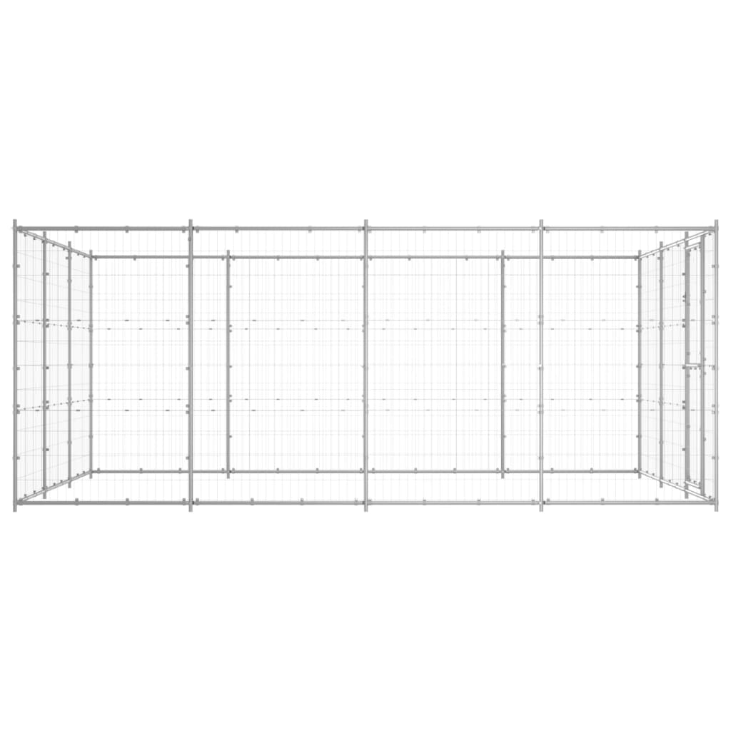 Perrera de exterior de acero galvanizado 14,52 m²