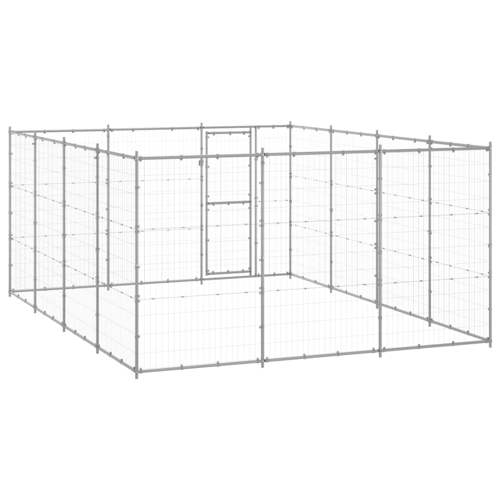 Perrera de exterior de acero galvanizado 14,52 m²
