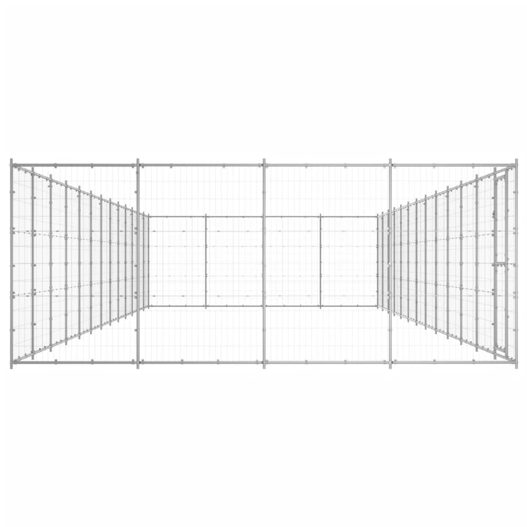 Perrera de exterior de acero galvanizado 53,24 m²