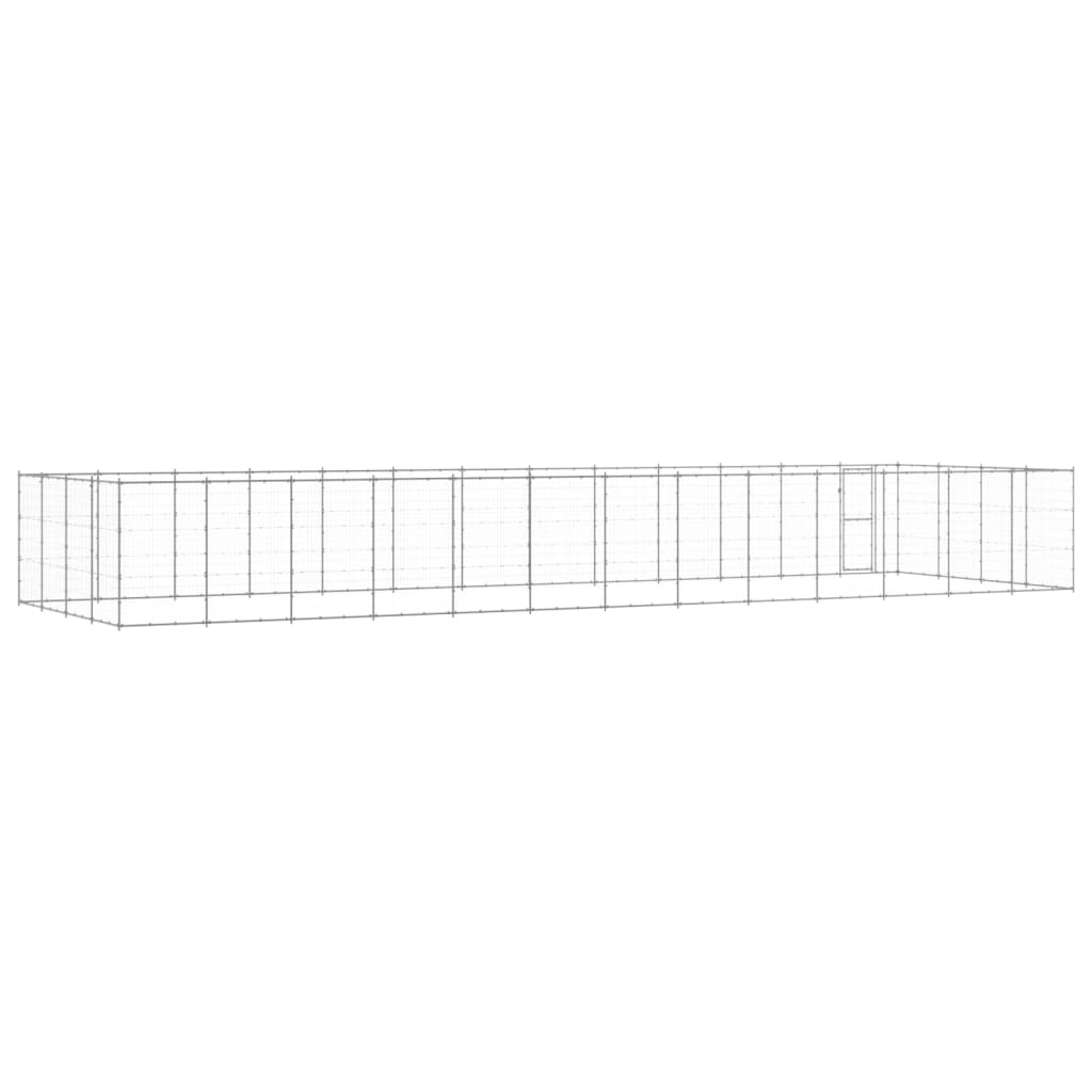 Perrera de exterior de acero galvanizado 53,24 m²