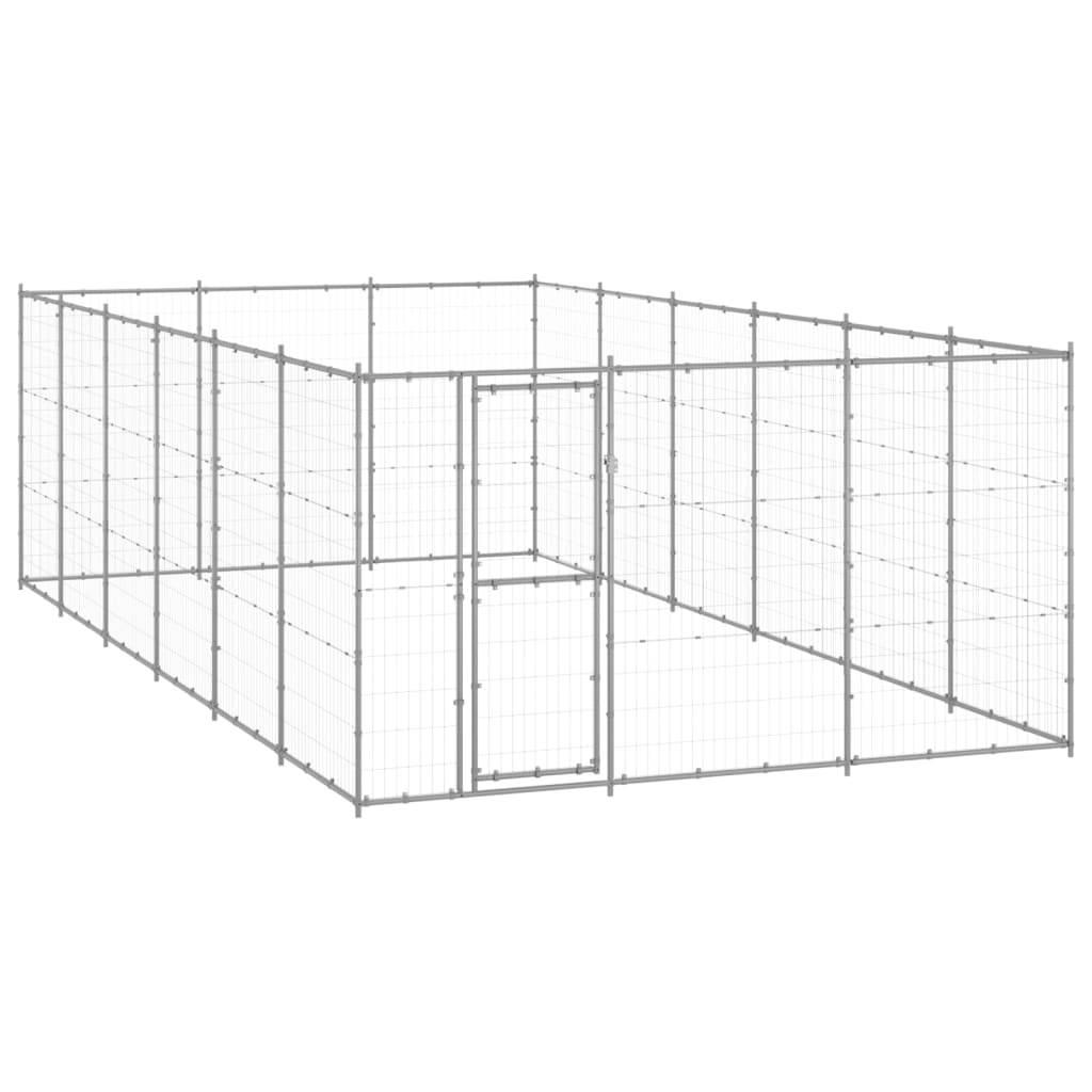 Galvanized Steel Outdoor Dog Kennel 14.52 m²