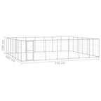 Perrera de exterior de acero galvanizado 50,82 m²