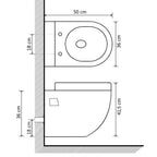 Inodoro de pared con cisterna alta oculta de cerámica