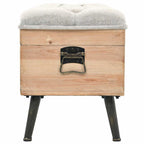 Banco de almacenaje madera maciza de abeto 110 cm