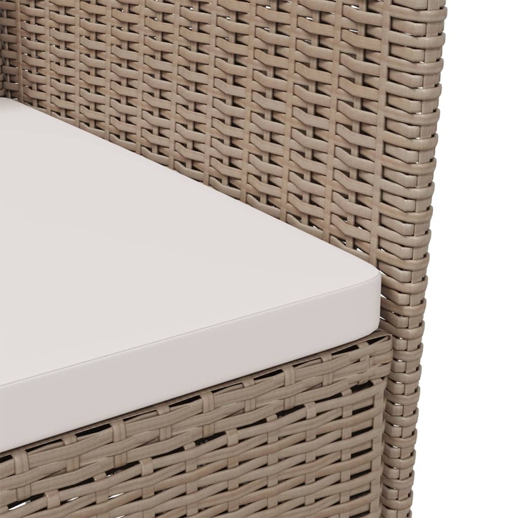Sillas de jardín con cojines 4 unidades ratán sintético beige