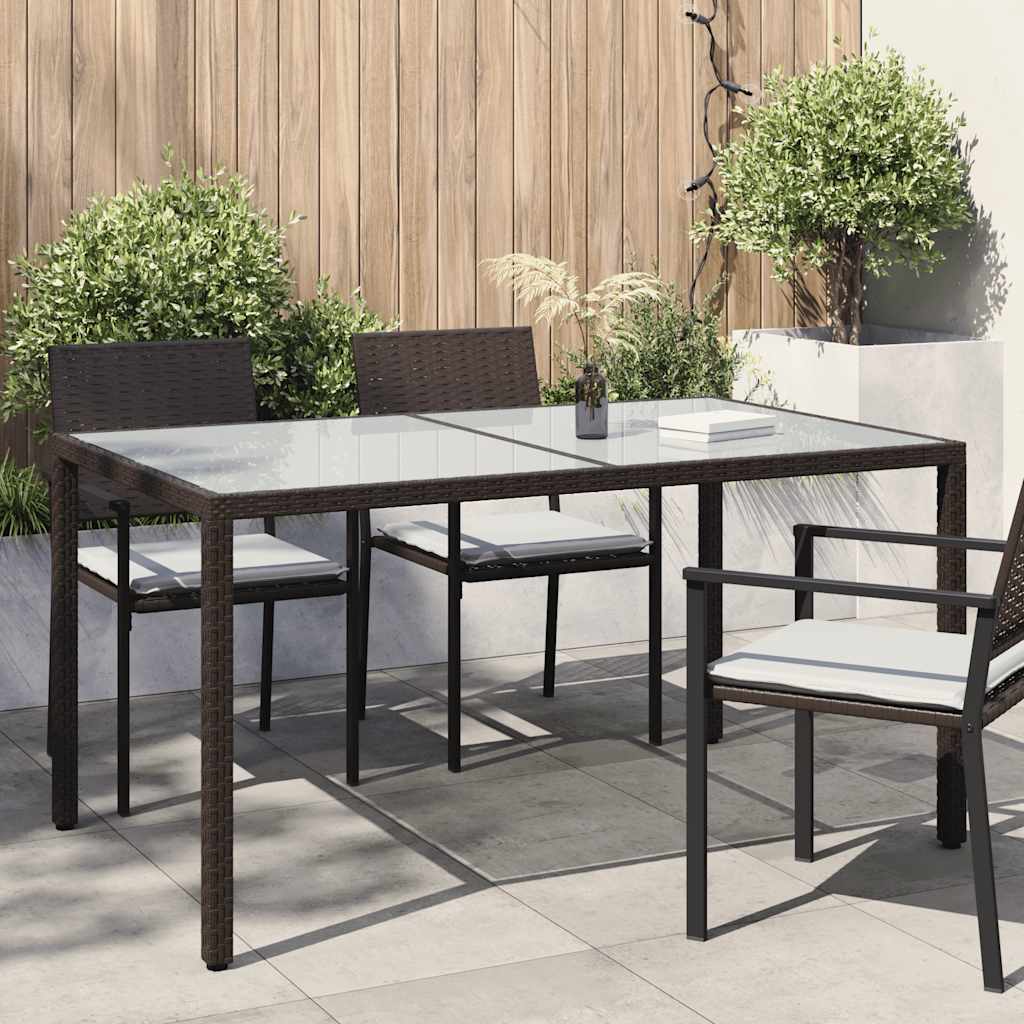 Mesa de jardín de ratán sintético beige 123x60x74 cm