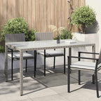 Mesa de jardín ratán sintético negro 90x90x75 cm