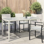 Mesa de jardín de ratán sintético beige 123x60x74 cm