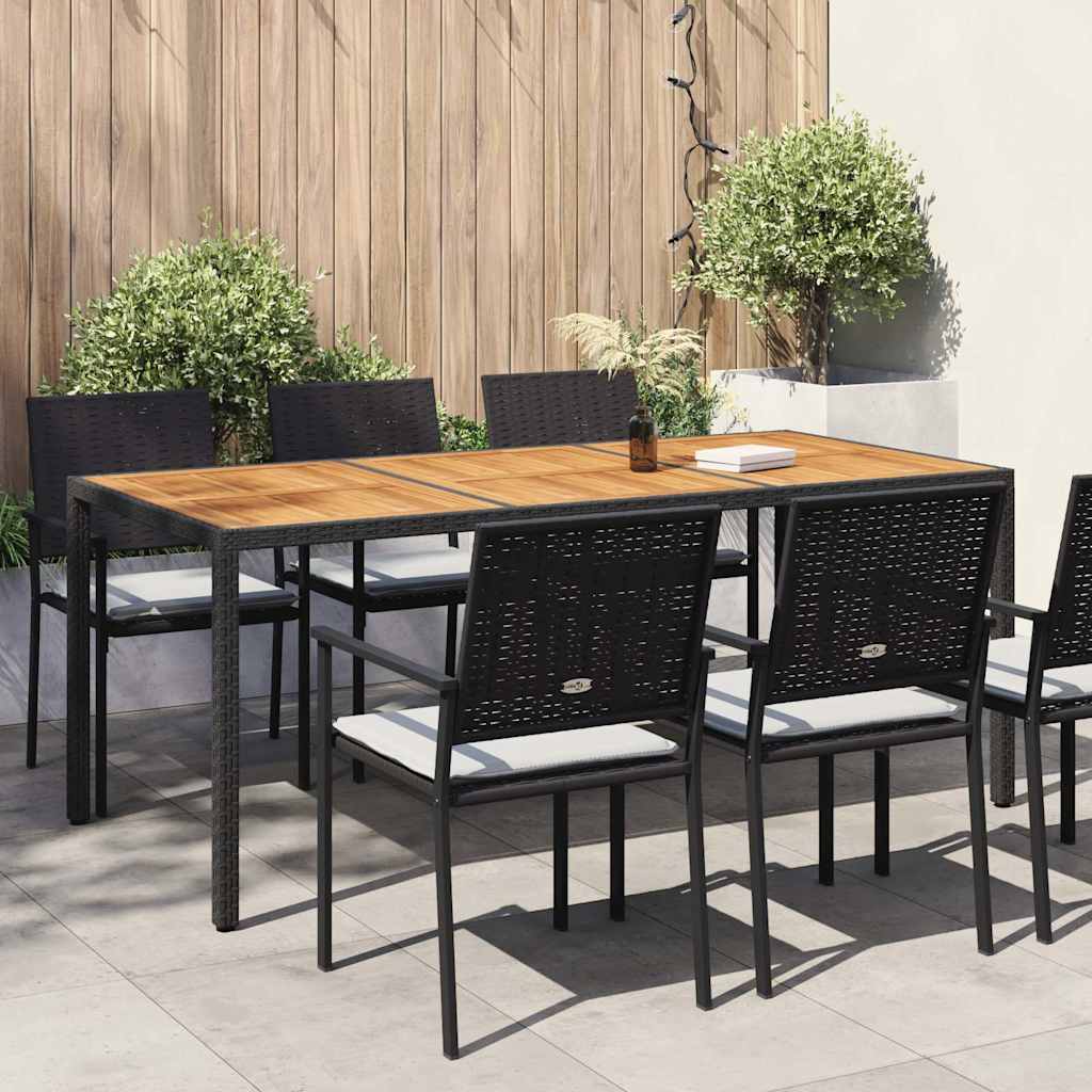 Mesa de jardín de ratán sintético gris 90x90x75 cm