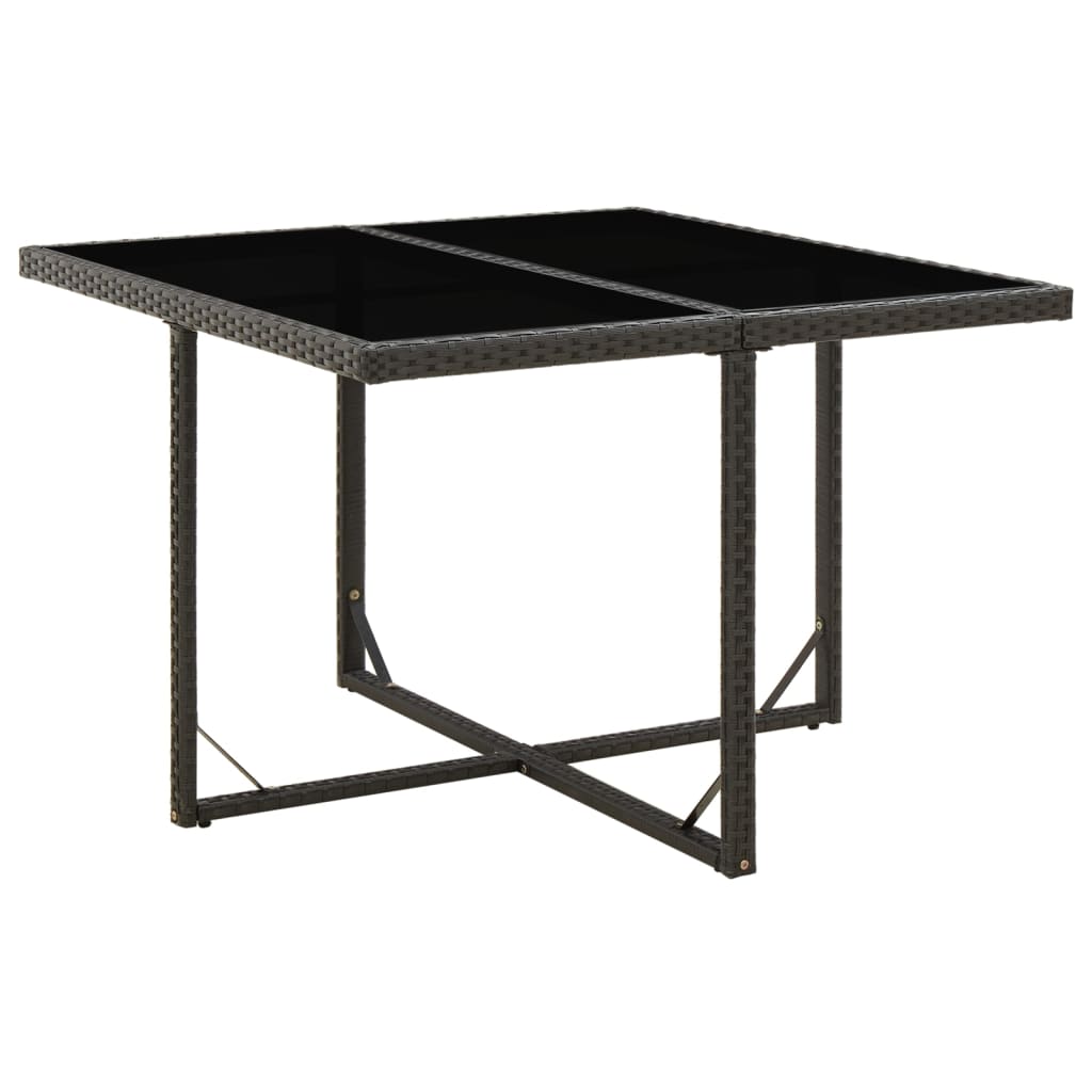 Garden table PP rattan anthracite grey 58x58x41 cm