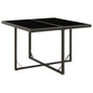 Mesa de jardim PP vime cinzento antracite 58x58x41 cm