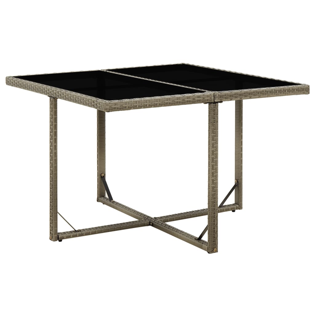 Garden table PP rattan anthracite grey 58x58x41 cm