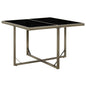 Mesa de jardim PP vime cinzento antracite 58x58x41 cm