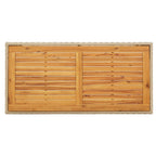 Mesa de jardín ratán sintético madera acacia beige 123x60x74cm