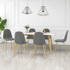 Silla de comedor 6 unidades terciopelo negro
