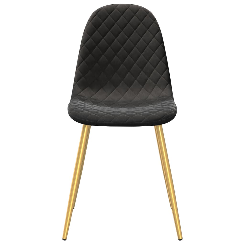 Silla de comedor 6 unidades terciopelo negro