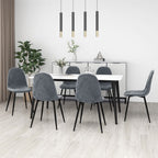 Silla de comedor 6 unidades terciopelo negro
