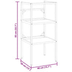 Estructura de lavabo de hierro blanco 40x38x31 cm
