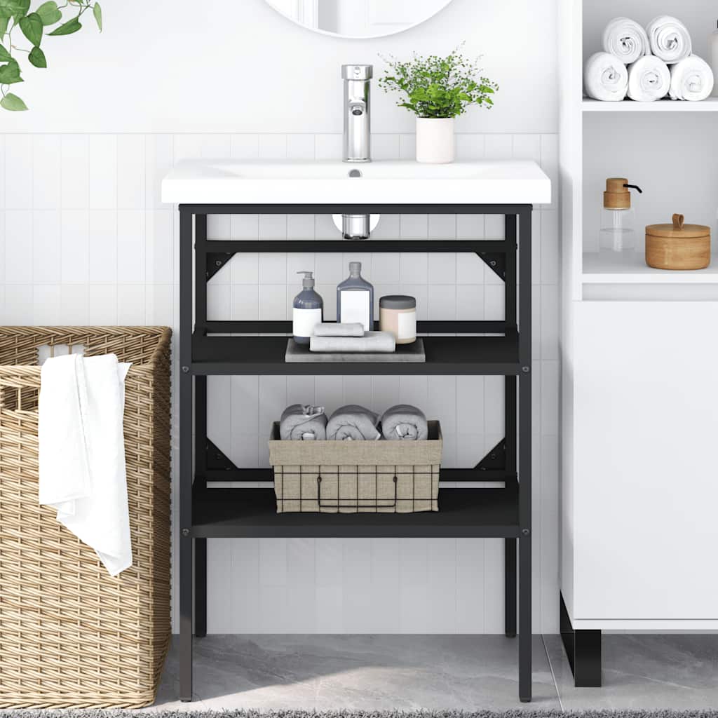 Estructura de lavabo de hierro blanco 40x38x31 cm